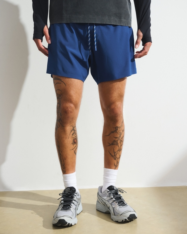 YPB motionTEK Lined Training Short, Navy Blue view 2