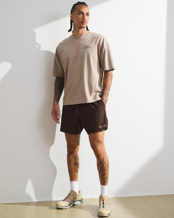 YPB motionTEK Lined Training Short, Espresso view 1