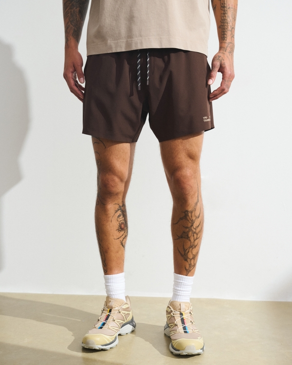 YPB motionTEK Lined Training Short, Espresso view 2