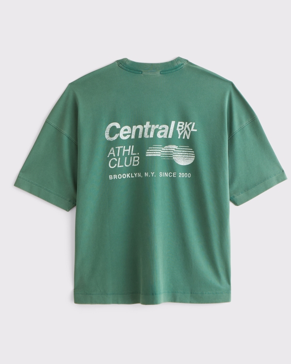 YPB Performance Cotton-Blend Gym Tee, Smoke Pine view 1