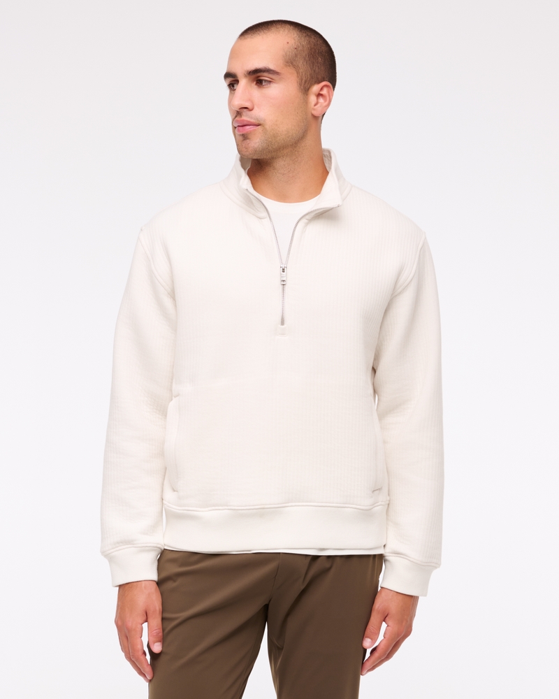 Men's YPB Textured Ribbed Half-Zip | Men's Clearance | Abercrombie.com