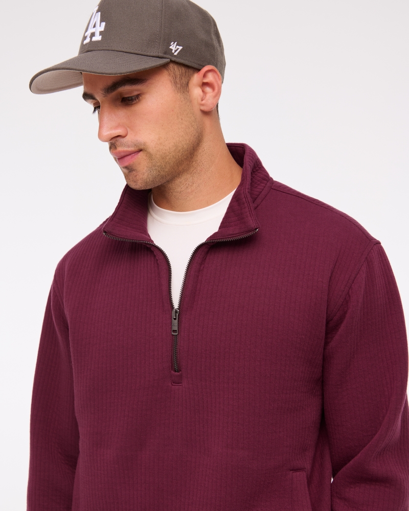YPB Textured Ribbed Half-Zip