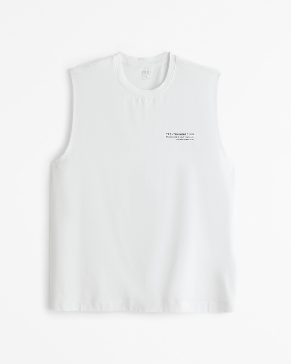 YPB Active Cotton-Blend Tank, White