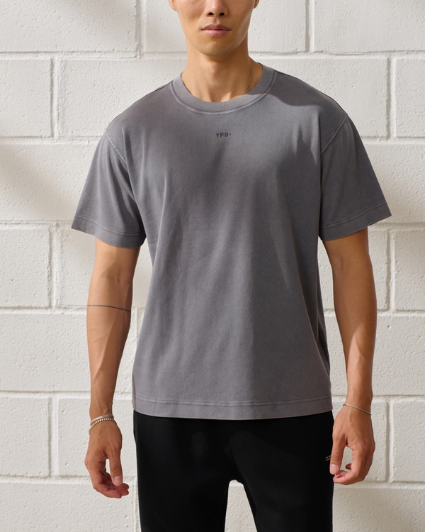 YPB Active Heavyweight Cotton Tee, Charcoal view 2