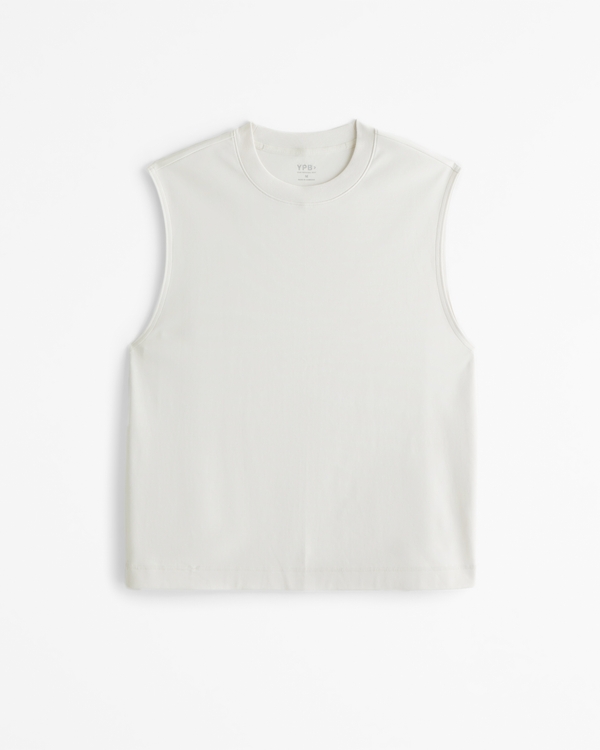 YPB Active Heavyweight Cotton Tank, Cream