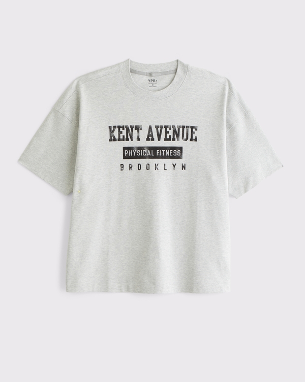 YPB Heavyweight Cotton Gym Tee, Light Heather Gray view 1