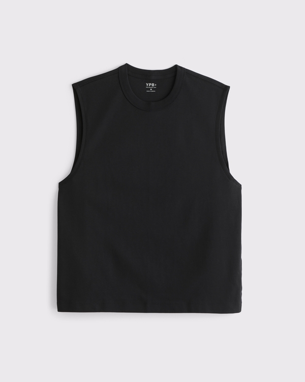 YPB Active Heavyweight Cotton Tank, Black view 1