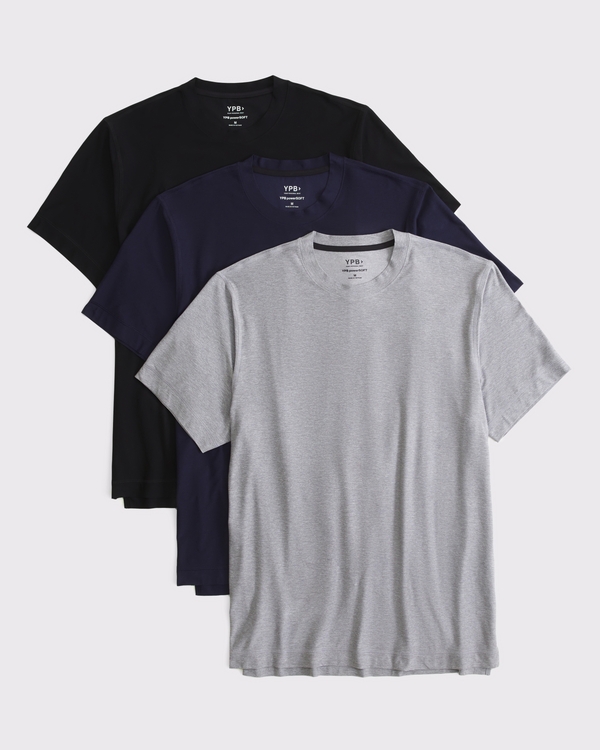3-Pack YPB powerSOFT Lifting Tees, Gray Multipack view 1