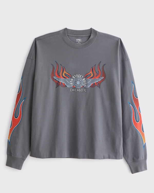 Men's YPB Cotton-Blend Long-Sleeve Gym Tee | Men's Tops