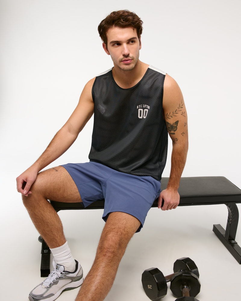 YPB Cropped Mesh Cutoff Tank
