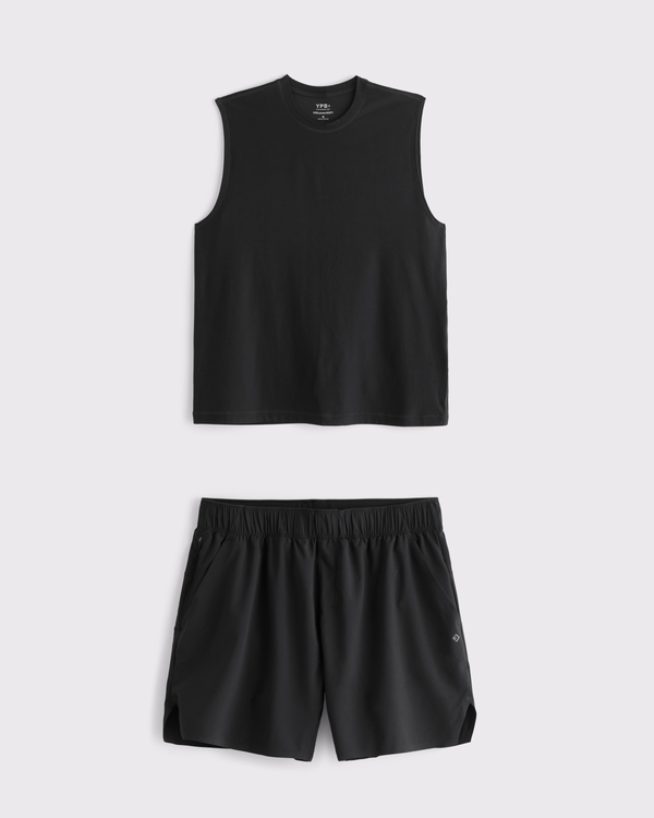 YPB powerSOFT Lifting Tank & Ready Short Set, Black Dd view 1
