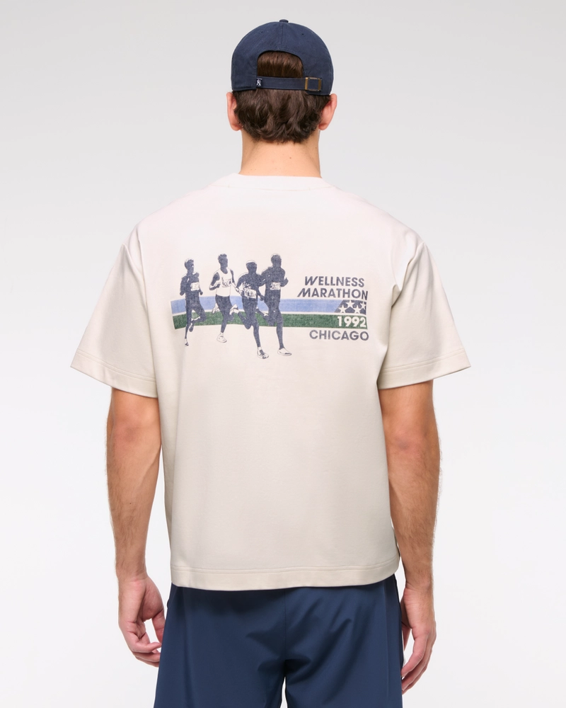 YPB Active Cropped Heavyweight Cotton Graphic Tee