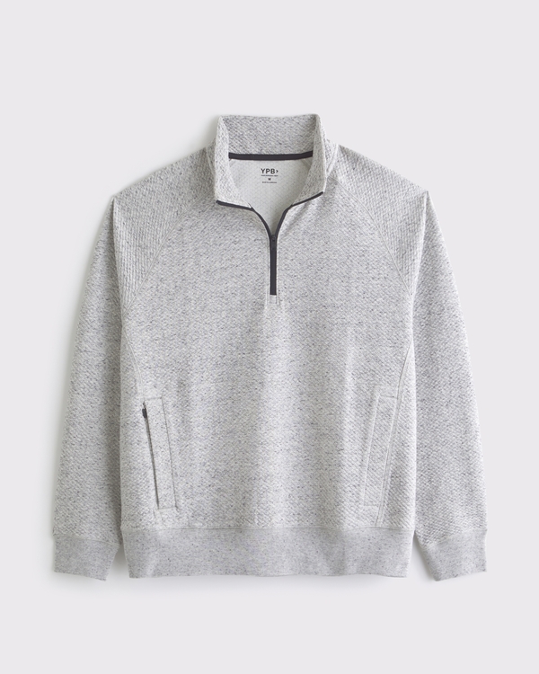 YPB Bubble Knit Half-Zip, Light Gray view 1
