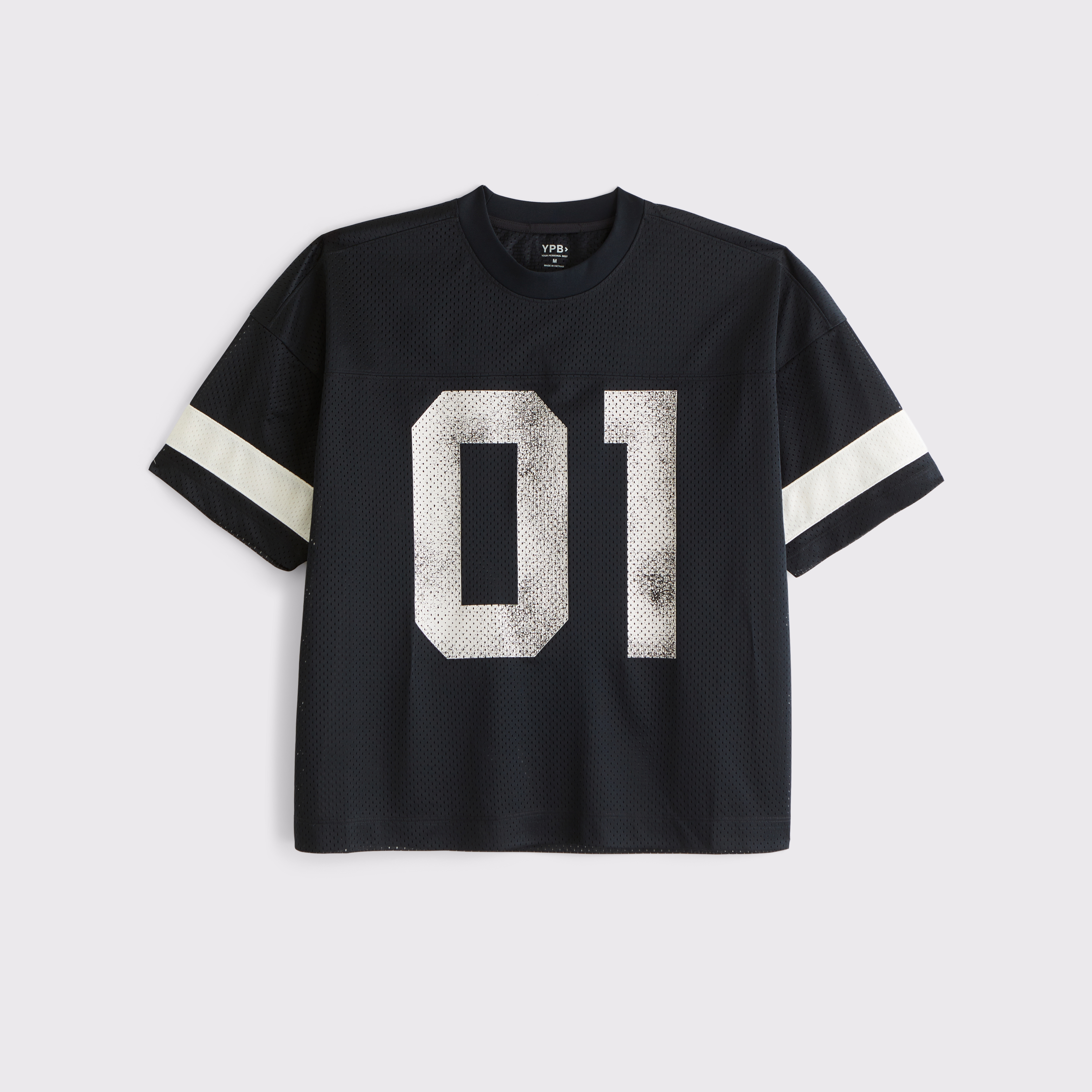 Abercrombie & Fitch Ypb Mesh Pump Cover Tee In Black