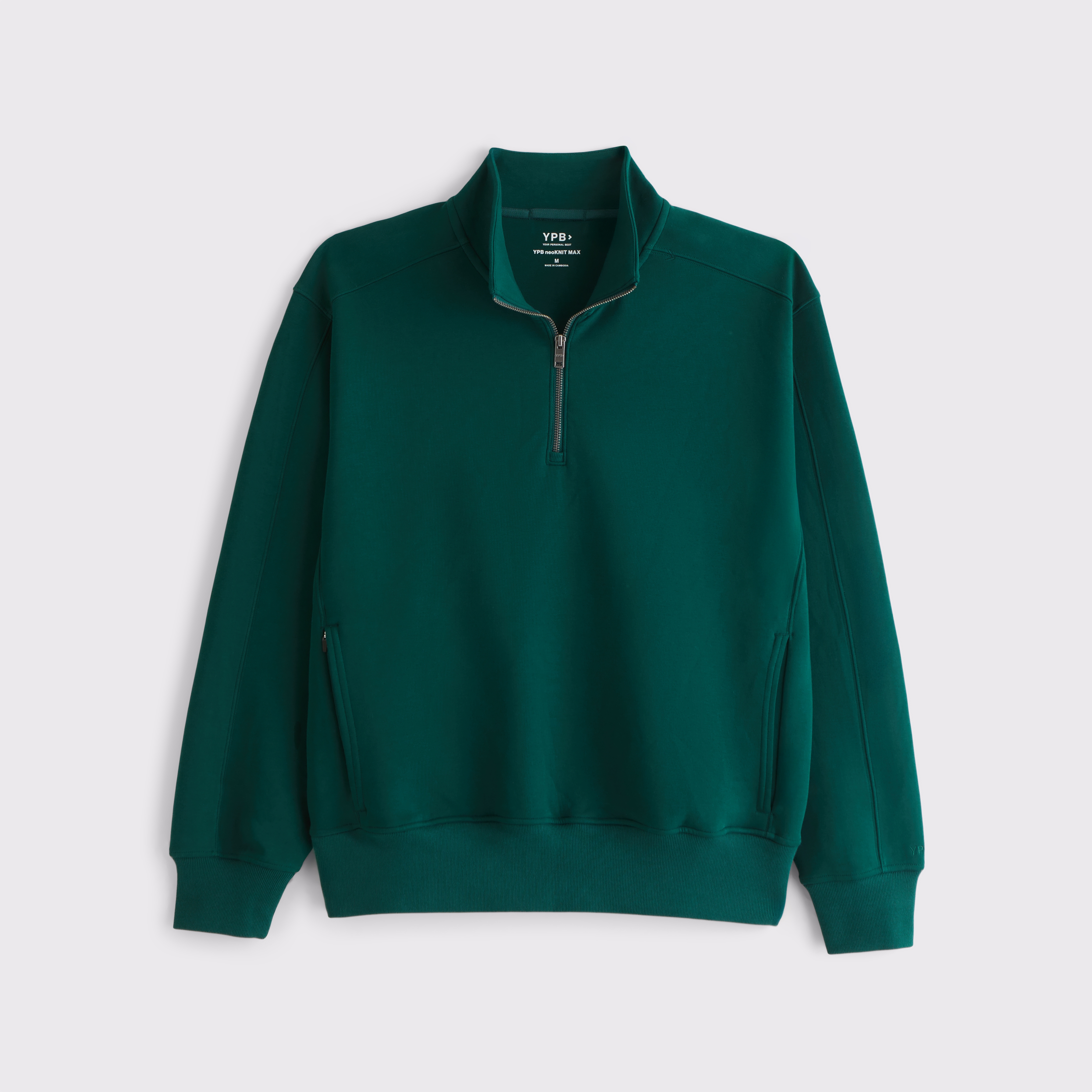 Abercrombie & Fitch Ypb Neoknit Max Half-zip In Green