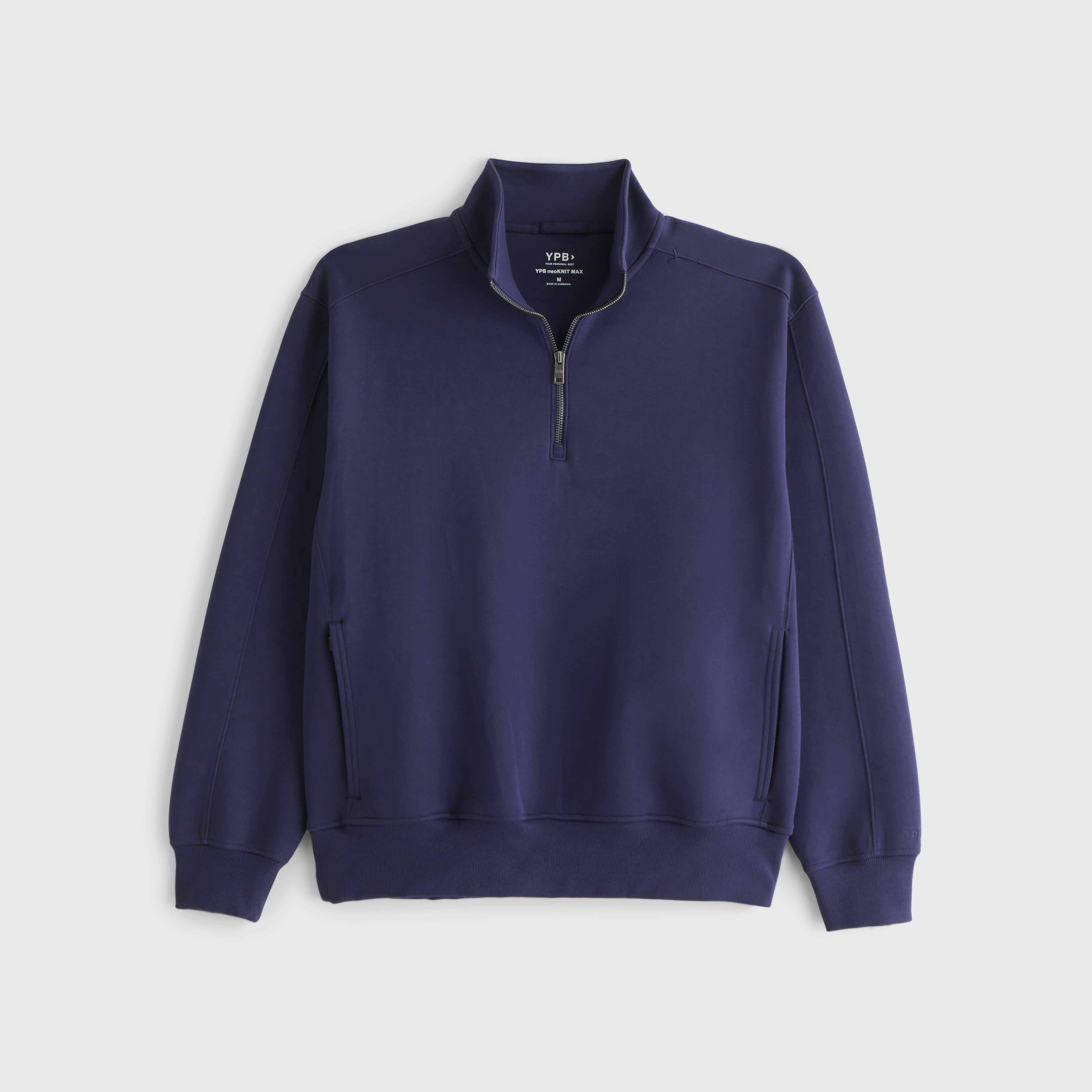 Abercrombie & Fitch Ypb Neoknit Max Half-zip In Blue