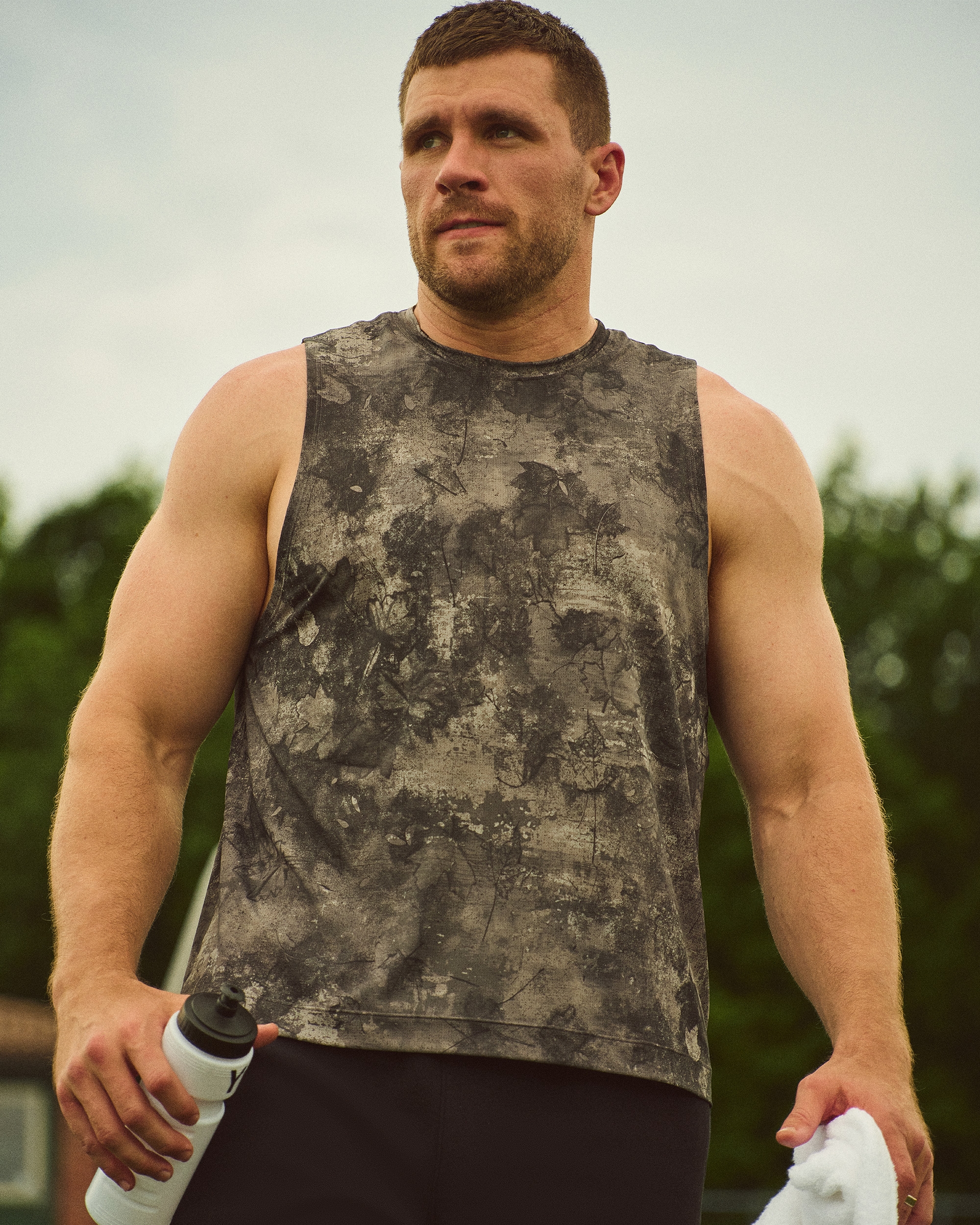 Abercrombie & Fitch Ypb Sweatwik Delt-fit Tank In Gray