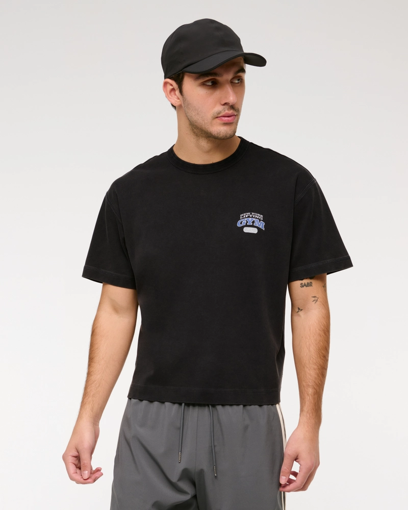 YPB Active Cropped Heavyweight Cotton Graphic Tee