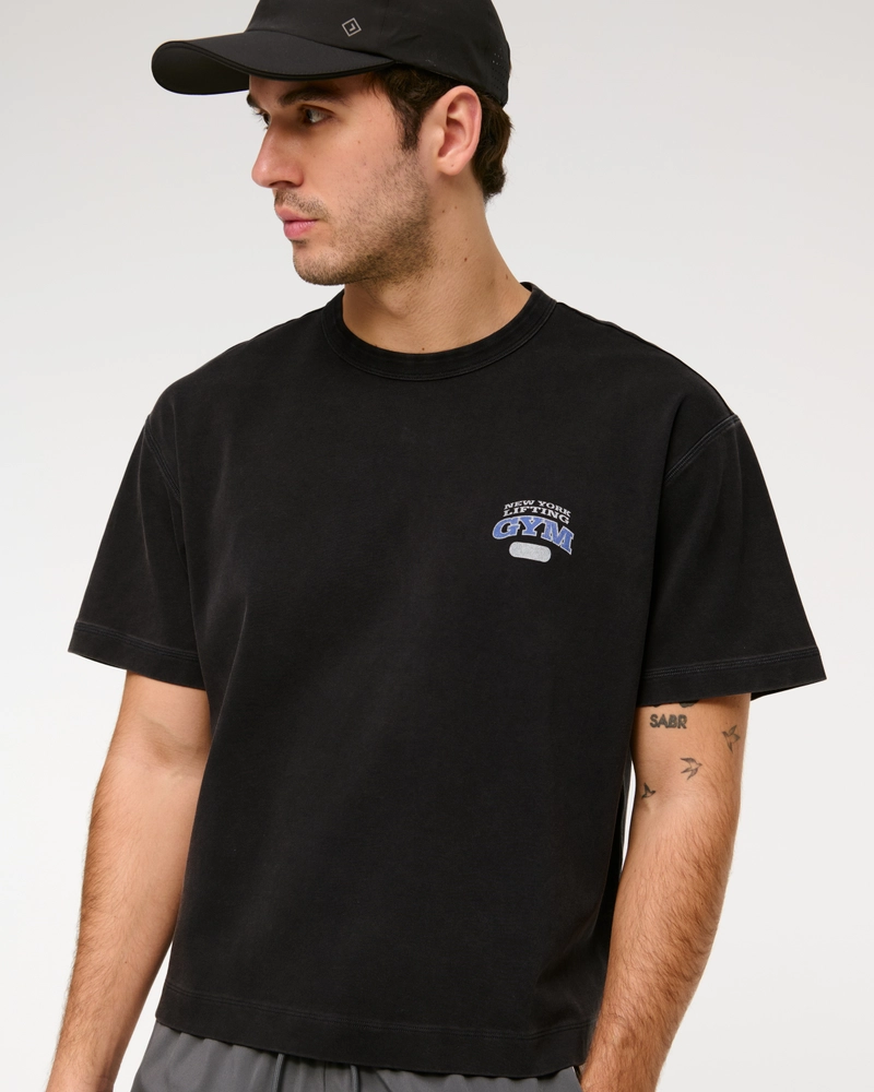 YPB Active Cropped Heavyweight Cotton Graphic Tee