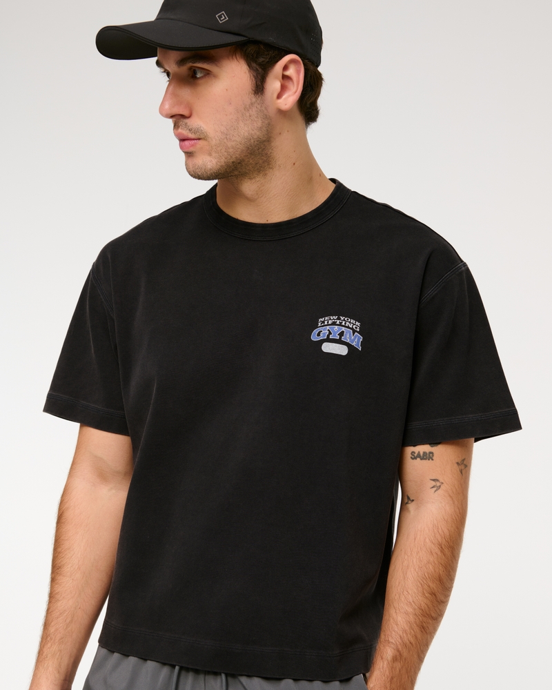 YPB Active Cropped Heavyweight Cotton Graphic Tee