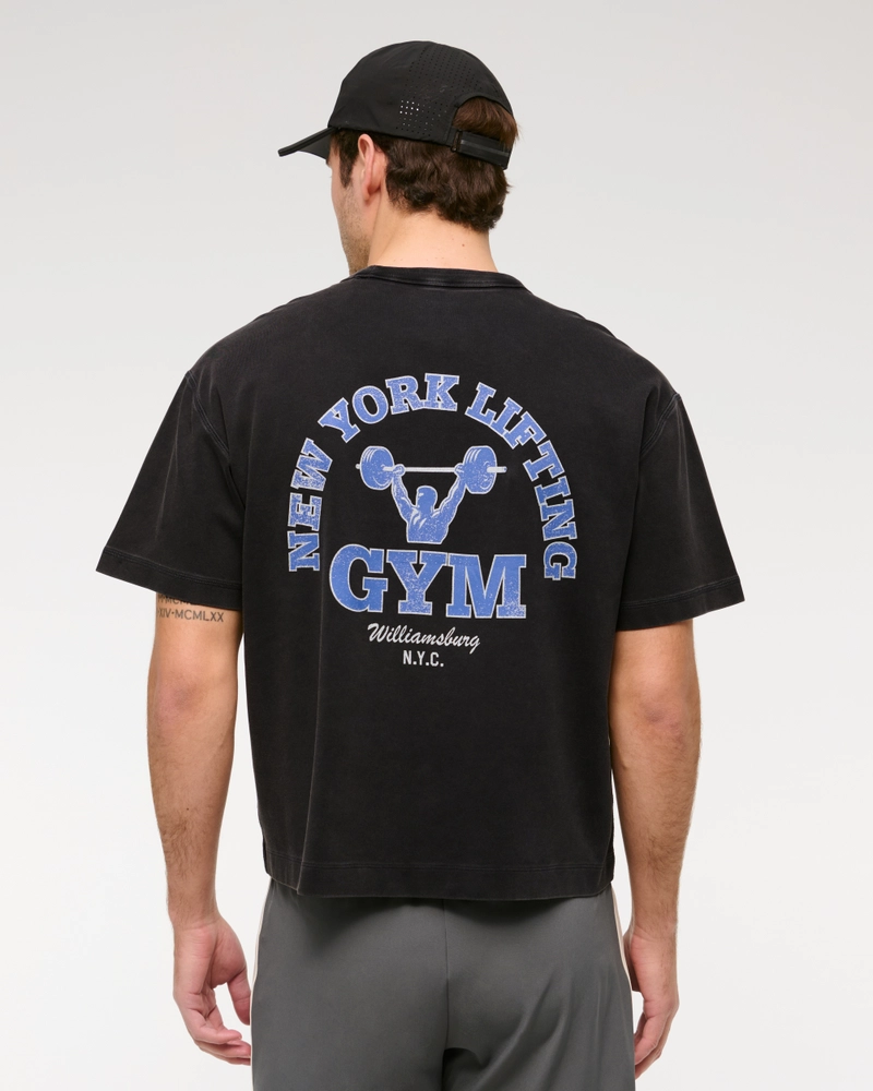 YPB Active Cropped Heavyweight Cotton Graphic Tee