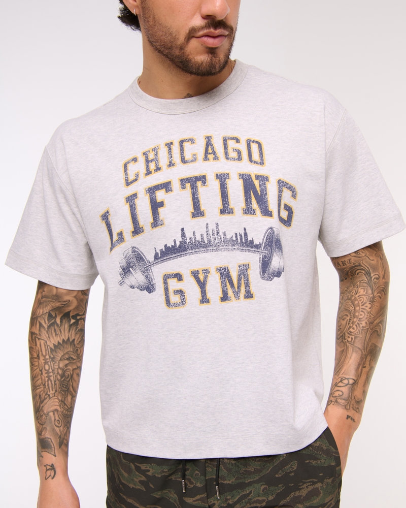 YPB Active Cropped Heavyweight Cotton Graphic Tee