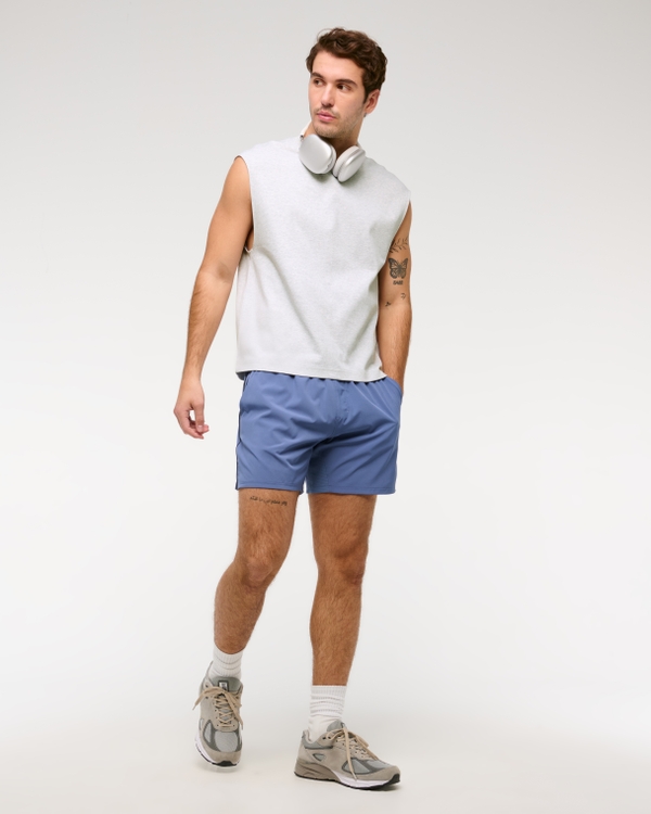 YPB Heavyweight Cotton Extended Shoulder Tank, Light Heather Gray view 2