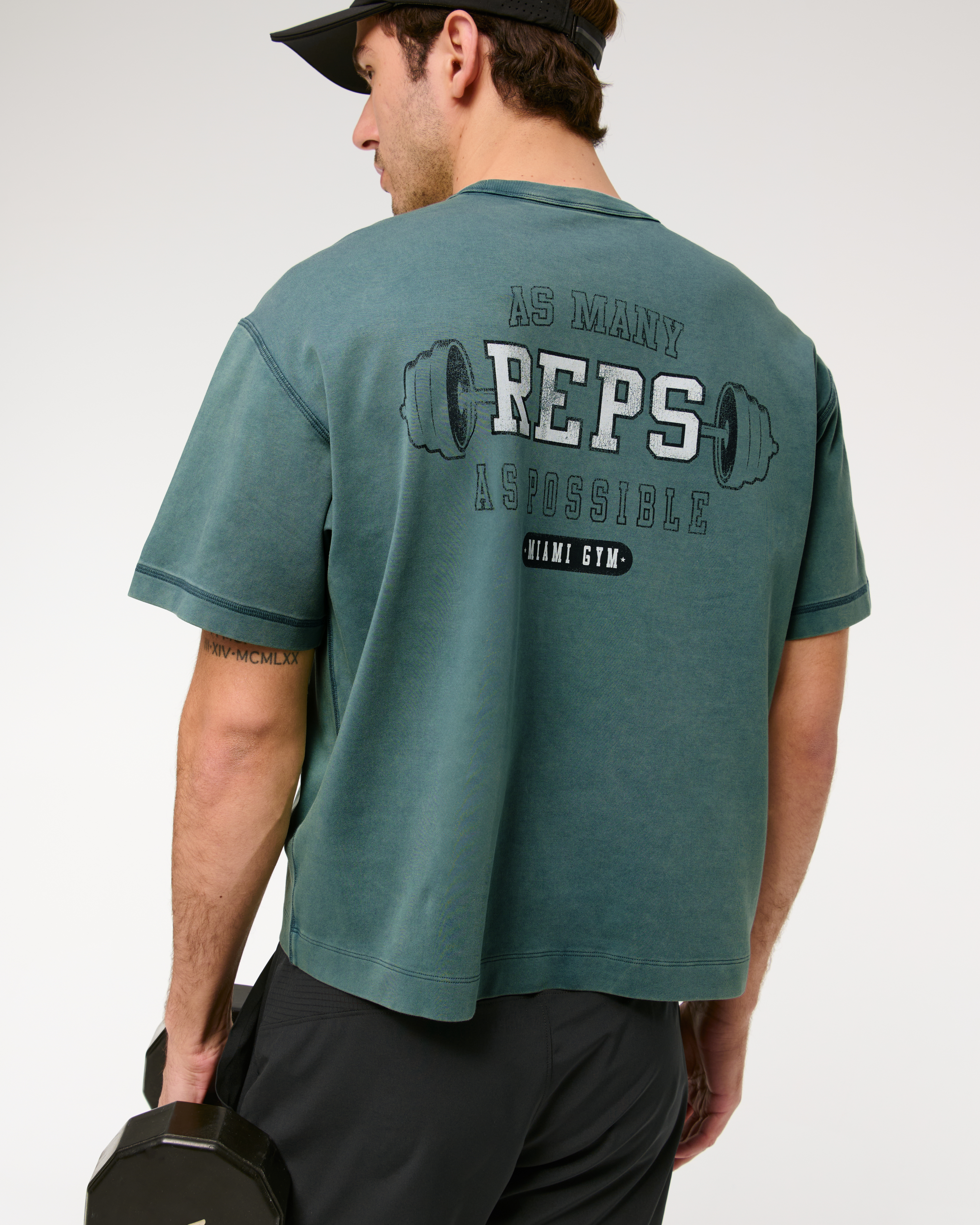 【Abercrombie & Fitch】YPB クロップド Tシャツ 関税送料込 メンズ YPBアクティブ クロップド ヘビーウェイト コットン