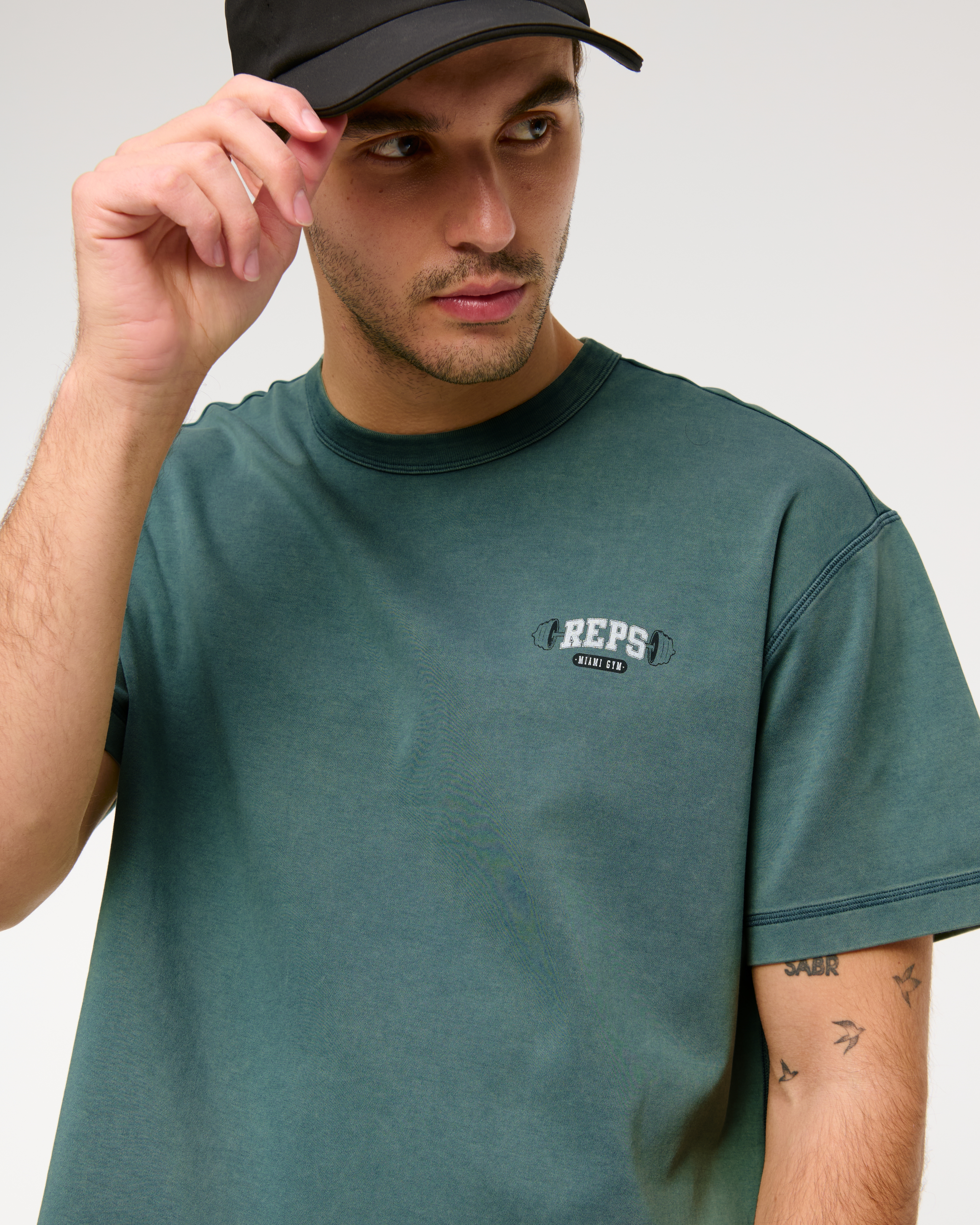 【Abercrombie & Fitch】YPB クロップド Tシャツ 関税送料込 メンズ YPBアクティブ クロップド ヘビーウェイト コットン