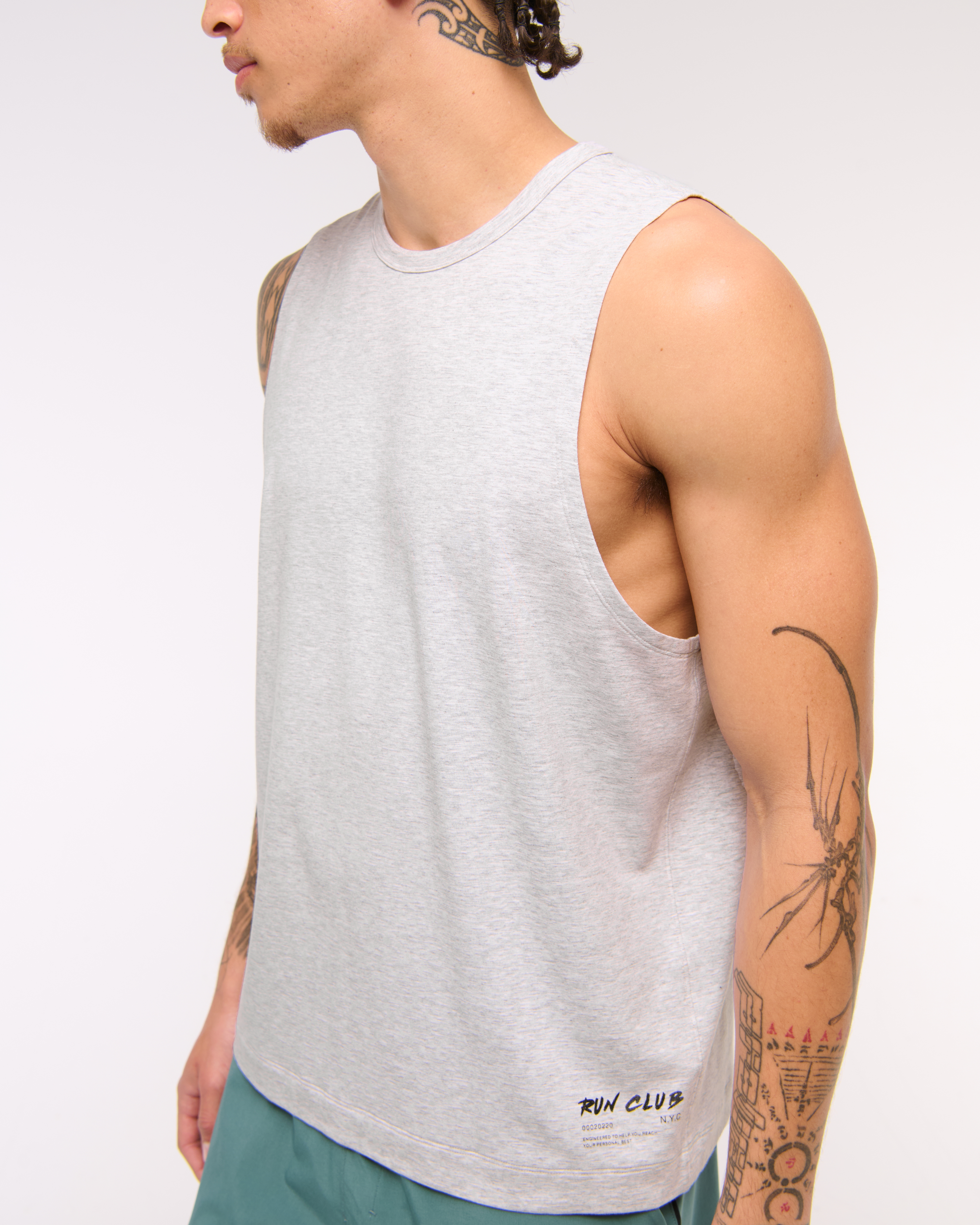 【ANGLAN】High Density Basic Half Tee Layered Essential Label Half Tee - White - ANGLAN | 60