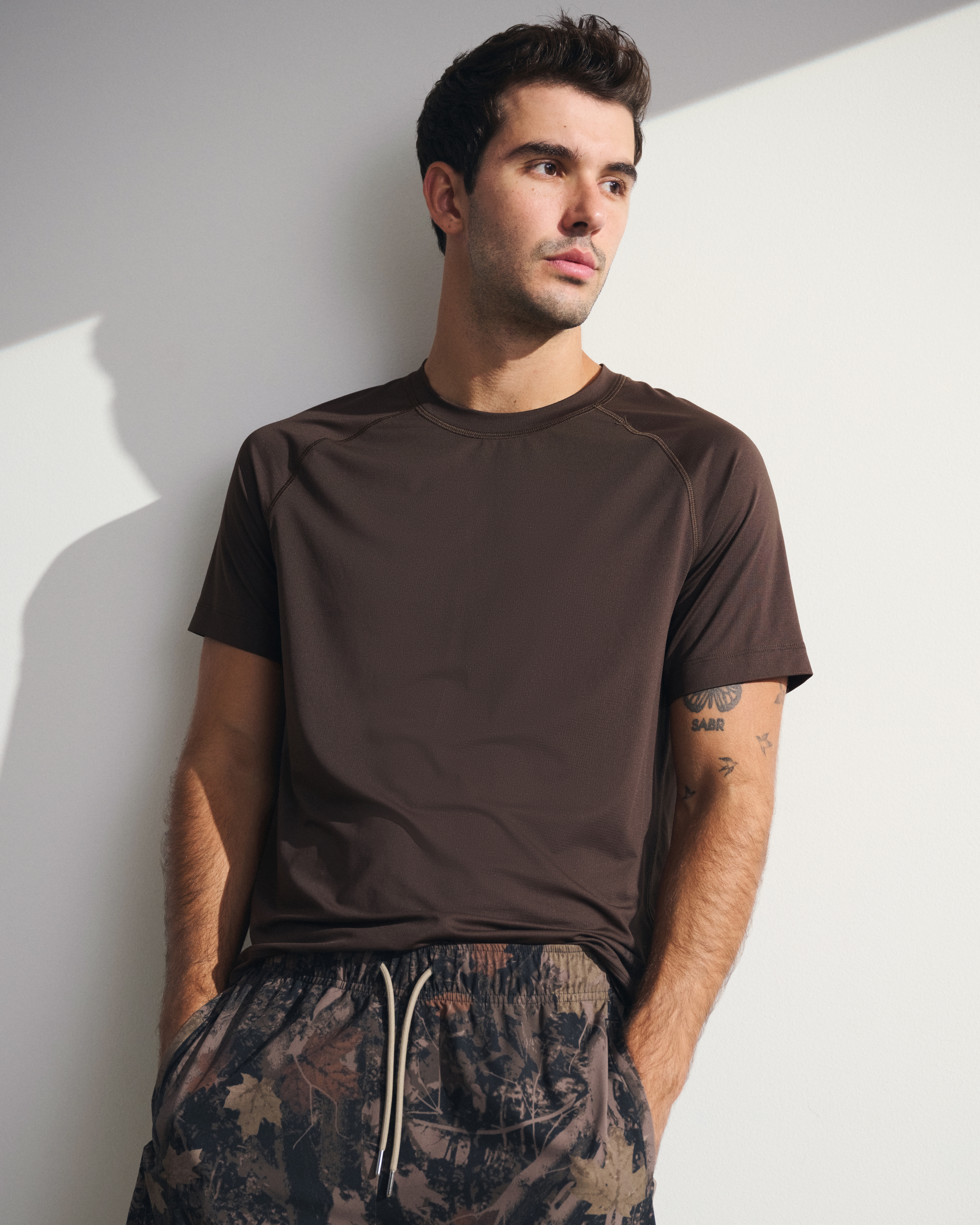 Abercrombie & Fitch Ypb Sweatwik Tee In Brown