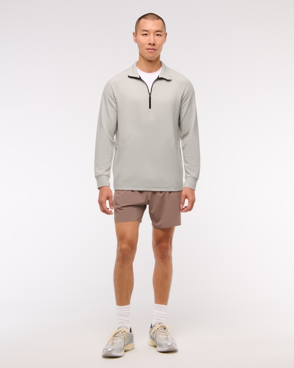 YPB Active Waffle Half-Zip, Warm Gray view 1