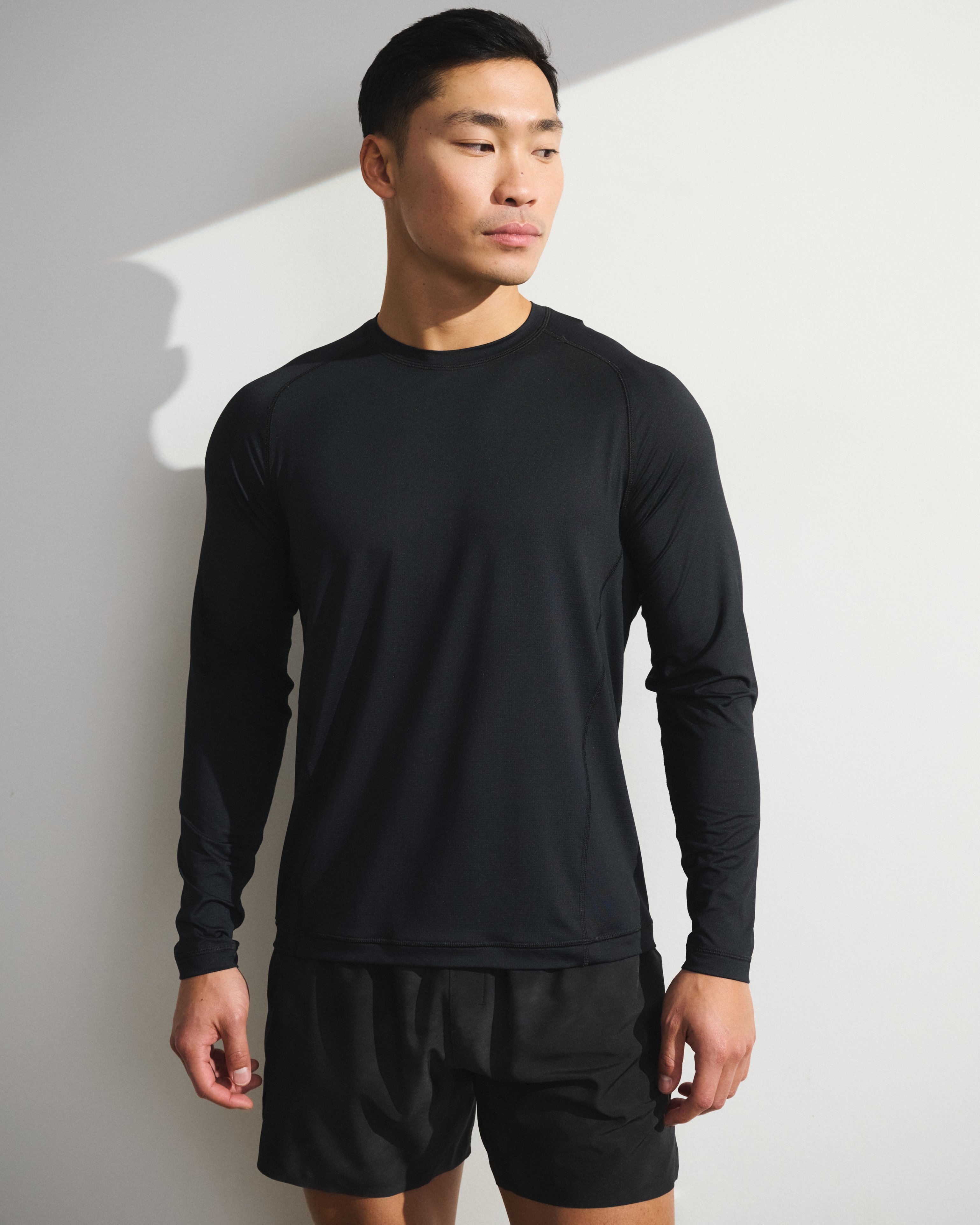 Abercrombie & Fitch Ypb Sweatwik Long-sleeve Tee In Black