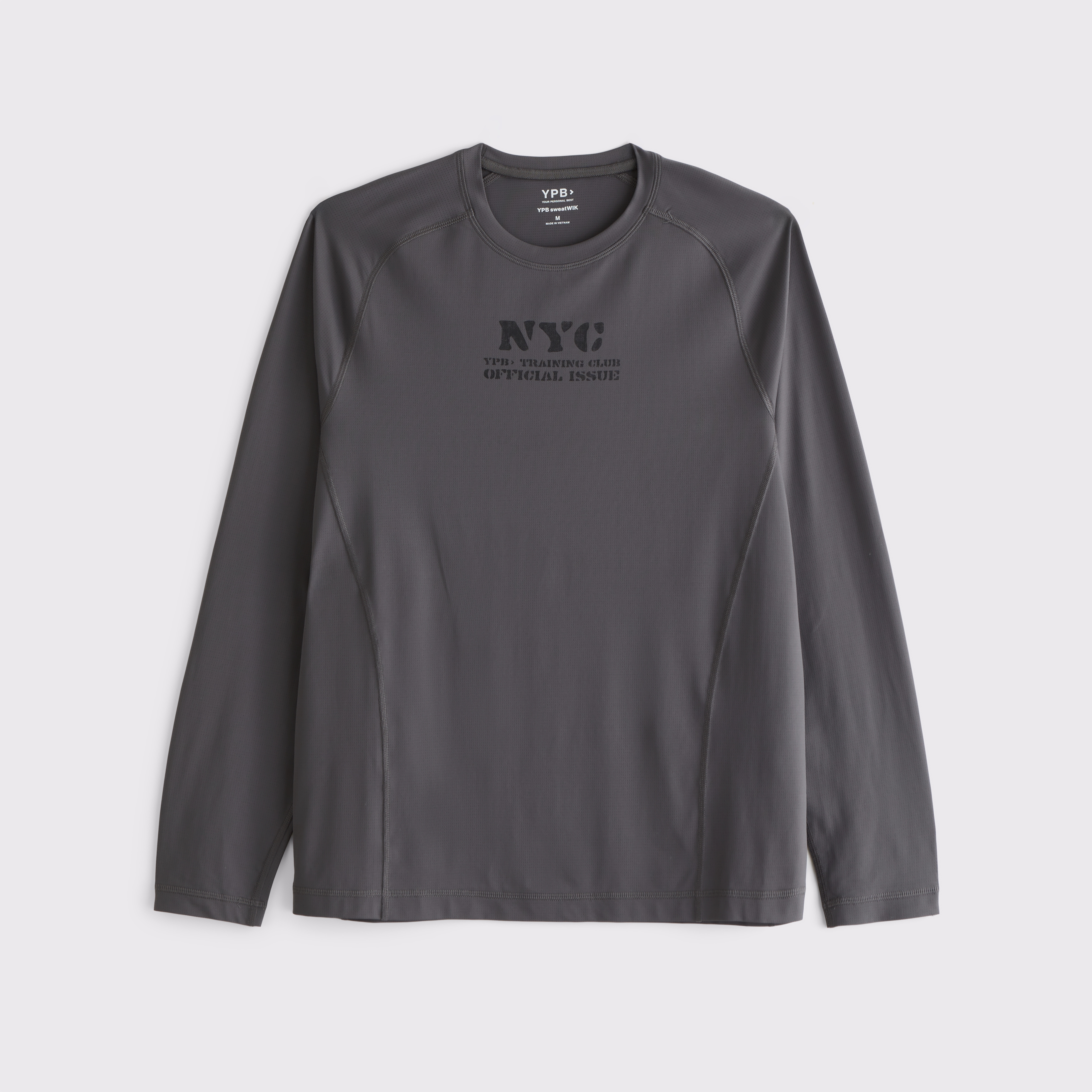 Abercrombie & Fitch Ypb Sweatwik Long-sleeve Tee In Gray
