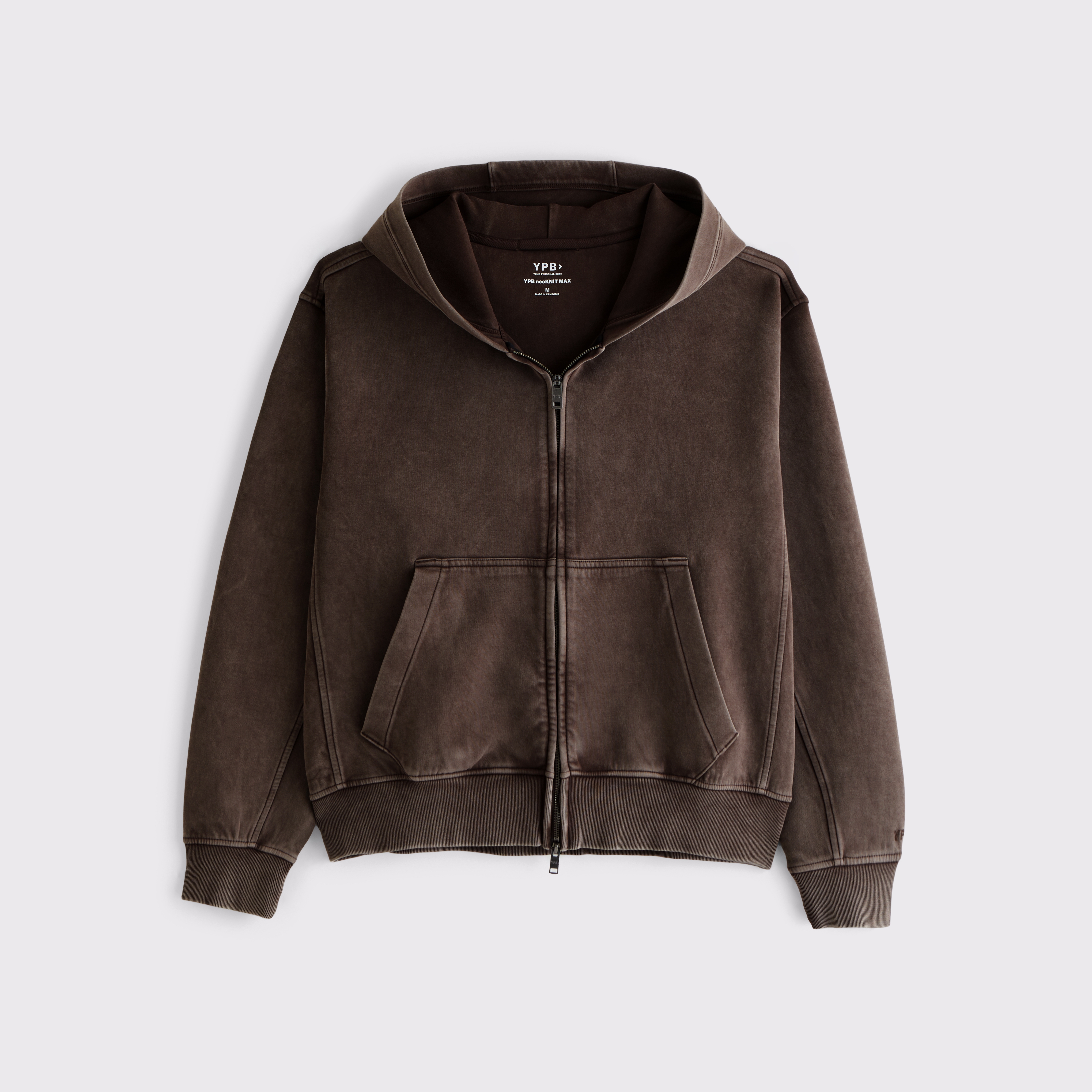 Abercrombie & Fitch Ypb Neoknit Max Full-zip Hoodie In Blue