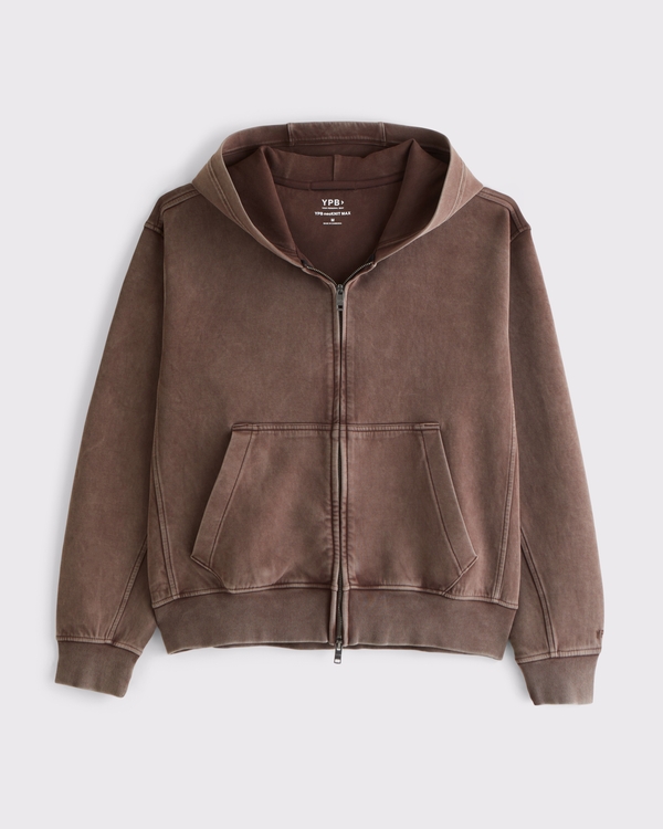YPB neoKNIT MAX Full-Zip Hoodie, Brown Wash view 1