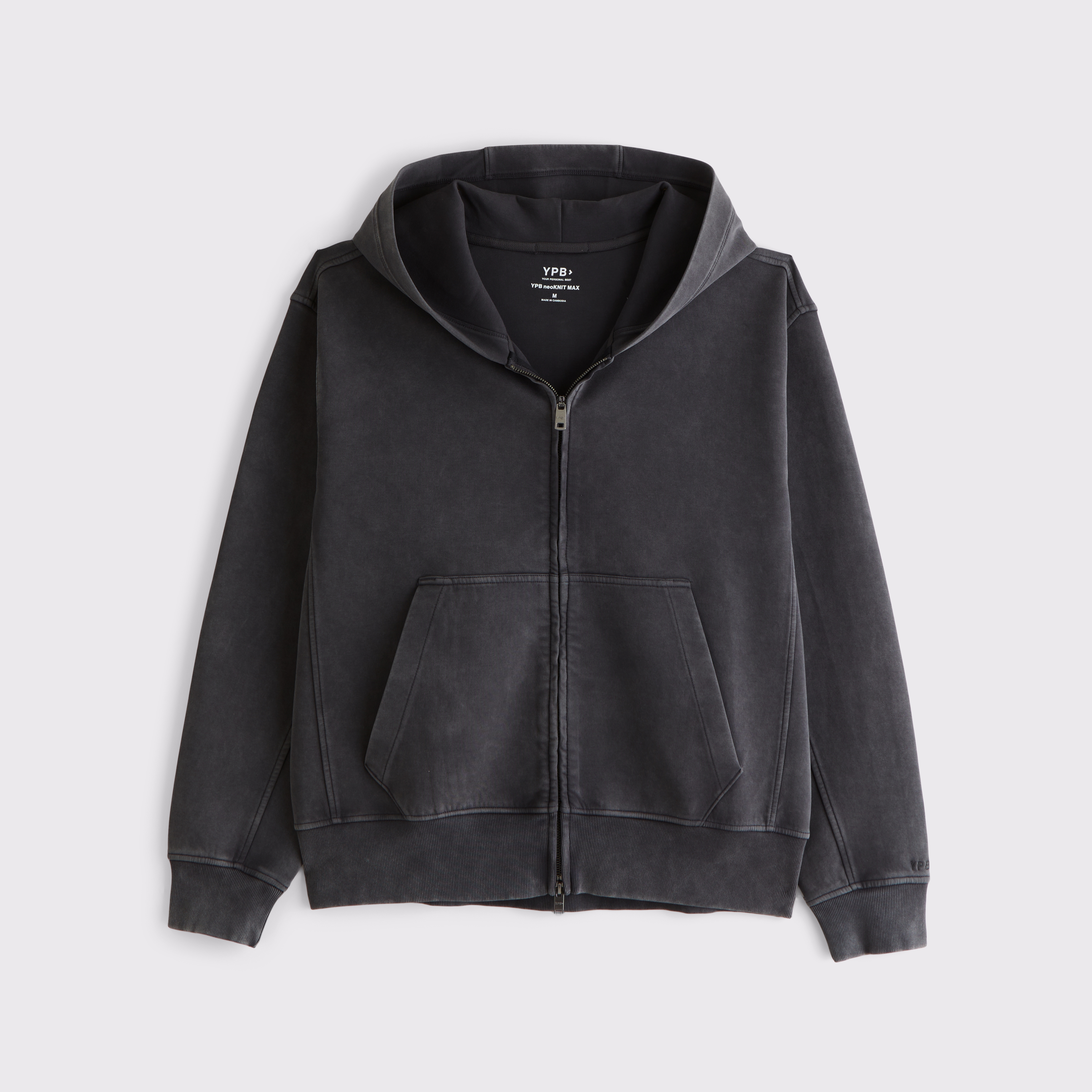 Abercrombie & Fitch Ypb Neoknit Max Full-zip Hoodie In Neutral