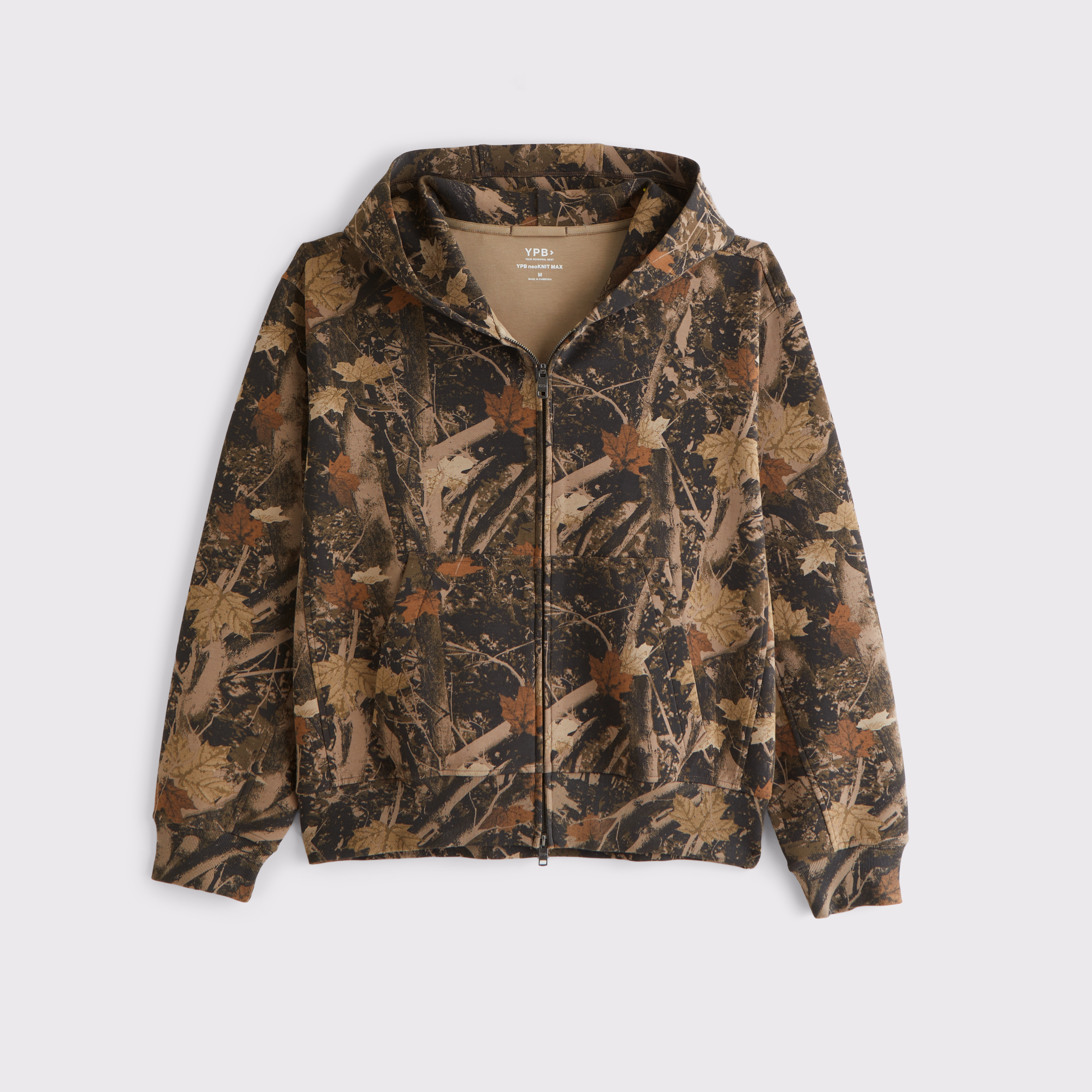 Abercrombie & Fitch Ypb Neoknit Max Full-zip Hoodie In Brown