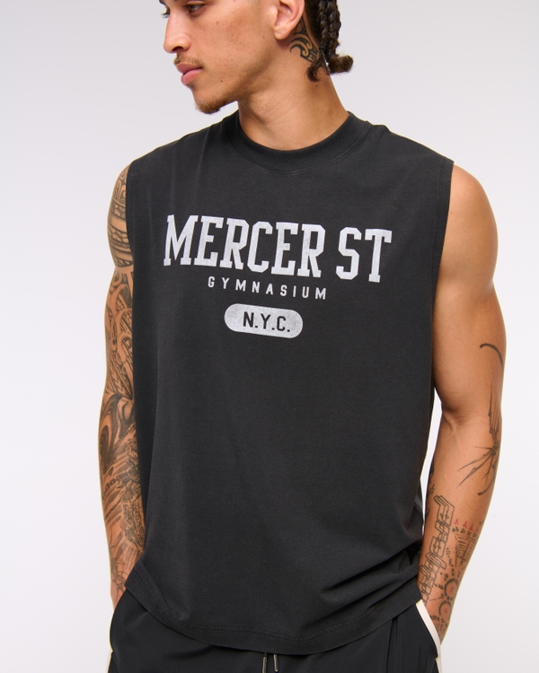 YPB Active Cotton Muscle Tank, Black view 1