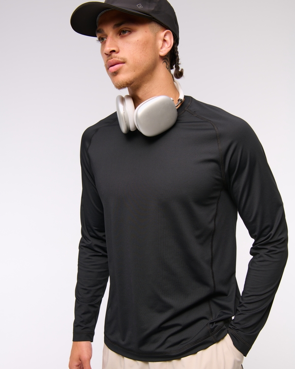 YPB sweatWIK Long-Sleeve Tee, Black view 1