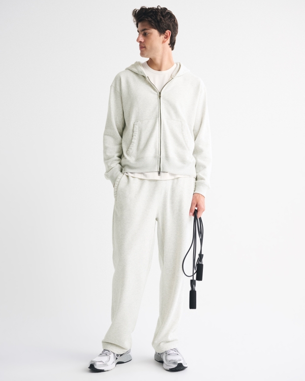 YPB French Terry Full-Zip Hoodie, Light Heather Gray view 1