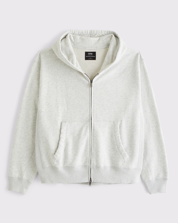YPB French Terry Full-Zip Hoodie, Light Heather Gray view 1