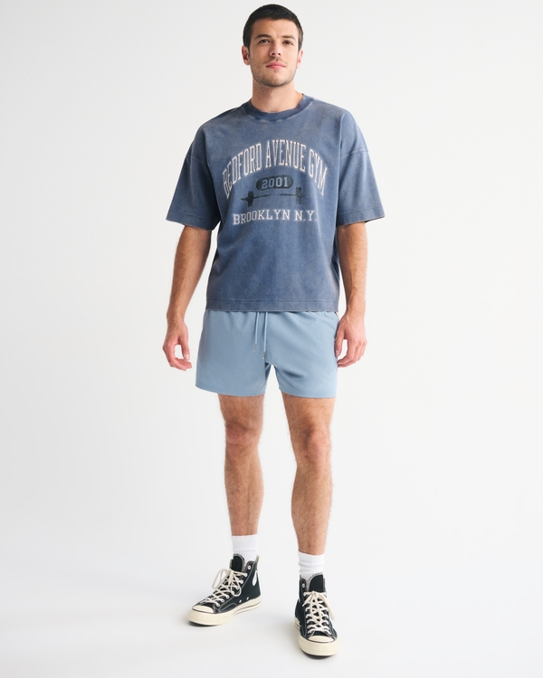 YPB Heavyweight Cotton Pump Cover Tee, Deep Sea Wash view 2
