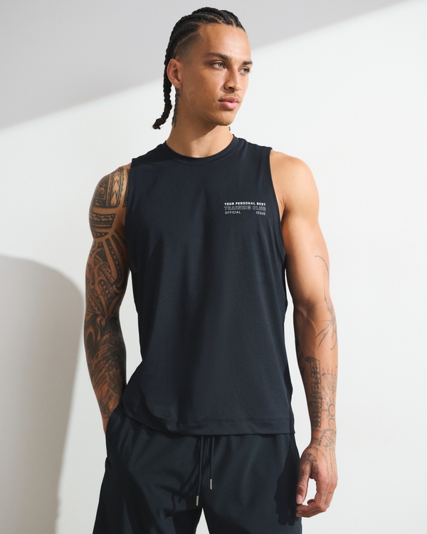 YPB sweatWIK Delt-Fit Tank, Black view 1