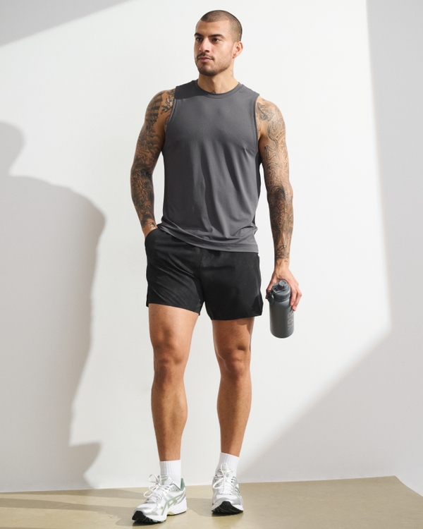 YPB sweatWIK Delt-Fit Tank, Dark Gray view 2