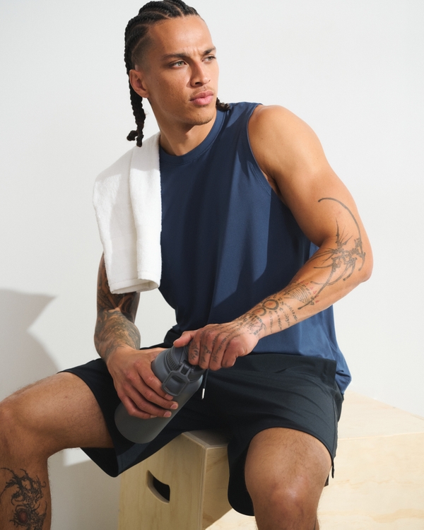 YPB sweatWIK Delt-Fit Tank, Deep Sea view 1