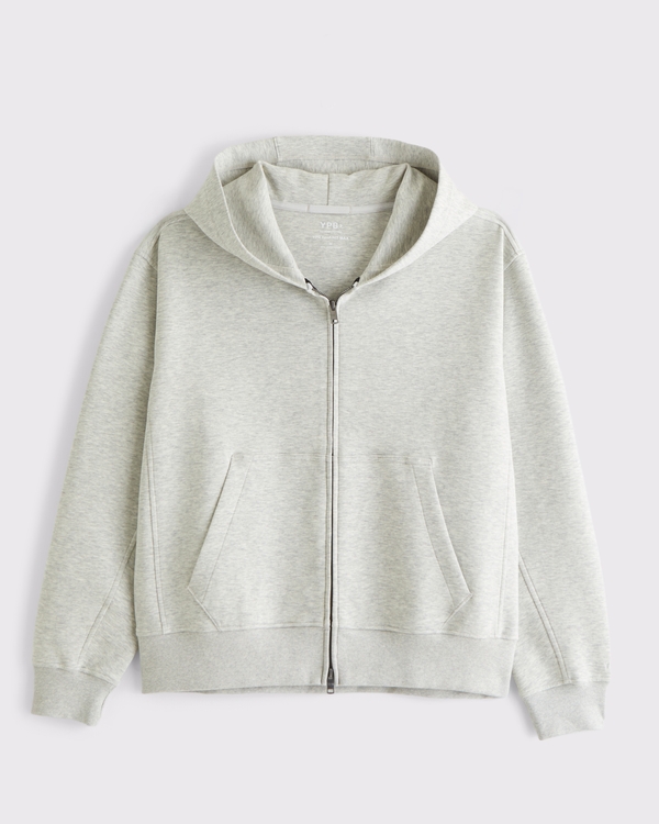 YPB neoKNIT MAX Rare-Zip Hoodie, Light Heather Gray view 1