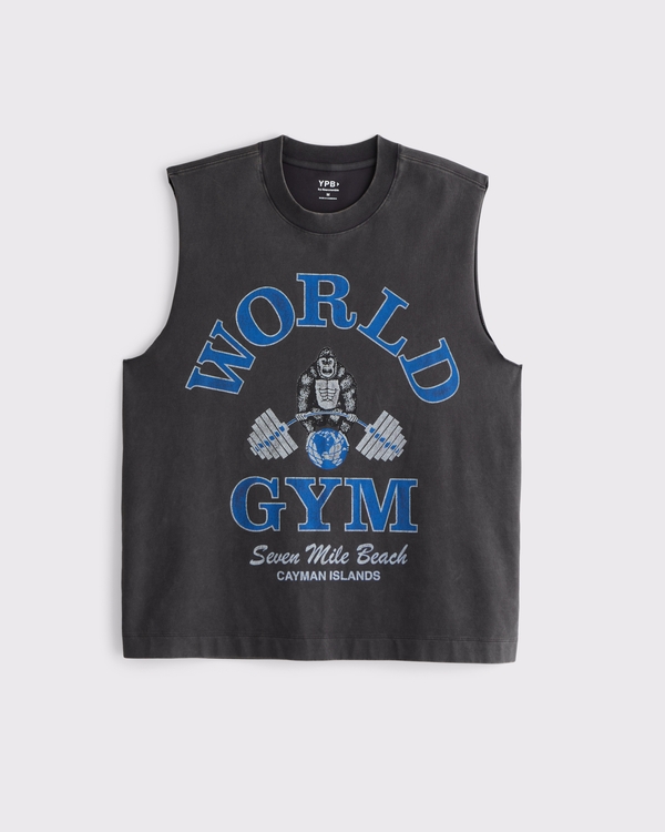 YPB Performance Cotton-Blend Muscle Tank, Evening Gray view 1