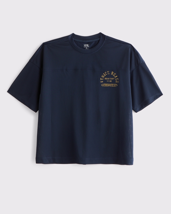 YPB Graphic Mesh Tee, Sapphire view 1