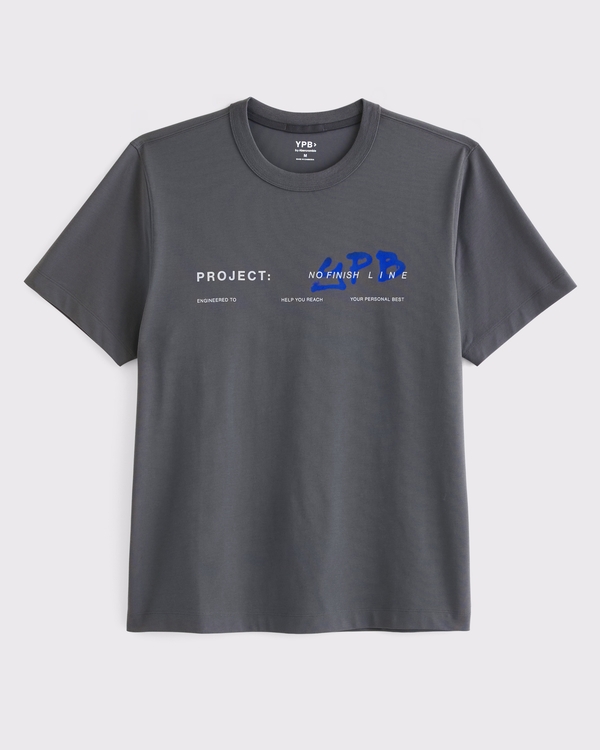 YPB Performance Cotton-Blend Graphic Tee, Dark Gray view 1